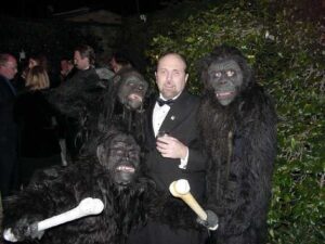 I threw a birthday party in 2001 for Arthur C. Clark2001 Arthur C. Clarke at the Playboy Mansion.  The apes!
